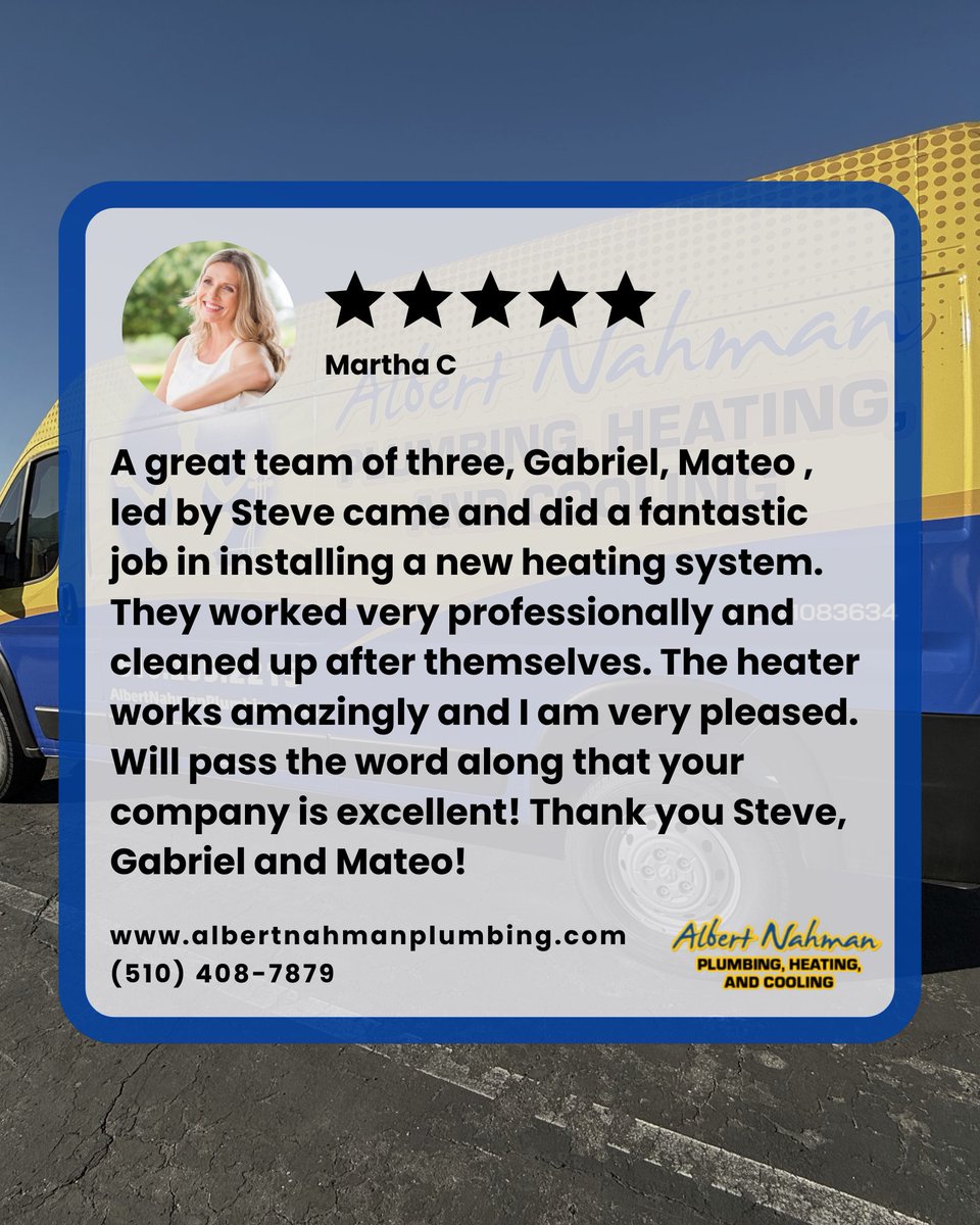 Albert Nahman Plumbing, Heating, and Cooling tweet media