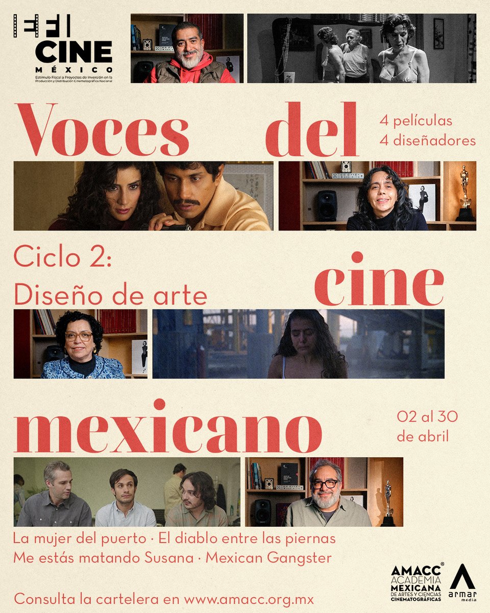 CasadelCineMx's tweet image. 🎬 ¡Vamos por el segundo ciclo! De Voces del #cinemexicano. Cada uno de estos ciclos está dedicado a las diversas disciplinas que integran el quehacer fílmico.

🎟️ Recuerda que estas funciones son totalmente #GRATIS, mantente pendiente mediante nuestra cartelera semanal.