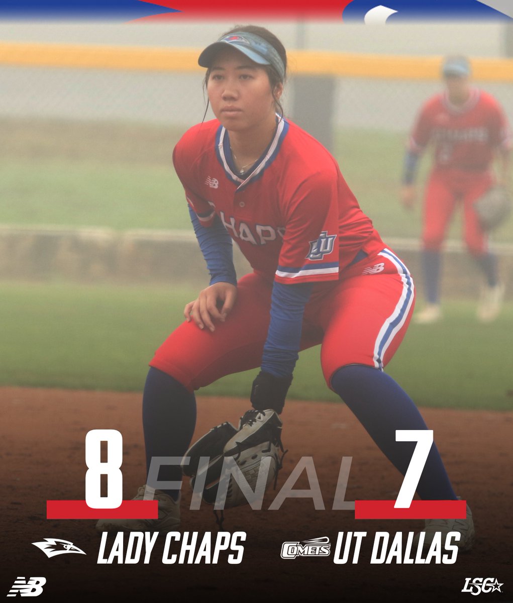 LCUSoftball's tweet photo. π₯SB | #LCUvsUTD
GAME 2 - FINAL
Lady Chaps 8
UT Dallas 7
π΅ - LCU holds on and escapes with the win to split the Thursday LSC doubleheader at UT Dallas. The win moves LCU to 19-19 on the season and 15-13 in the LSC.
π₯ #LSCSB
π₯ #d2sb https://t.co/Q46eLS4QZY