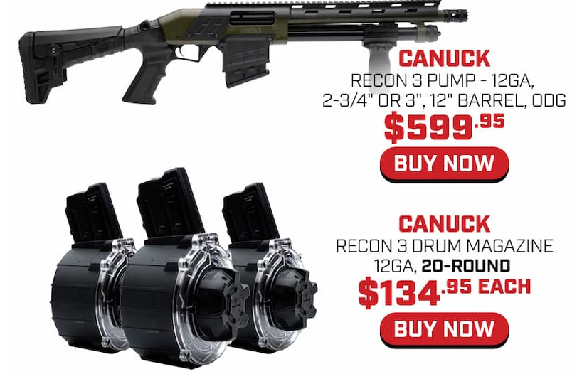 Martyupnorth's tweet photo. The manufacturers are staying one step ahead of the gun grad with all sorts of cool new offering.

How about a pump-action shotgun with a 20-round drum magazine? https://t.co/owCqLBxWlA