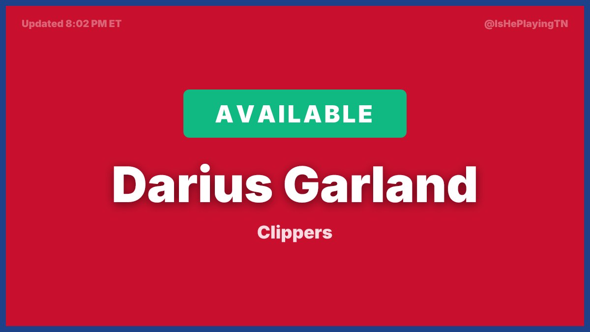 Is He Playing Tonight tweet media