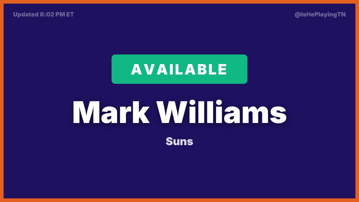 Is He Playing Tonight tweet media