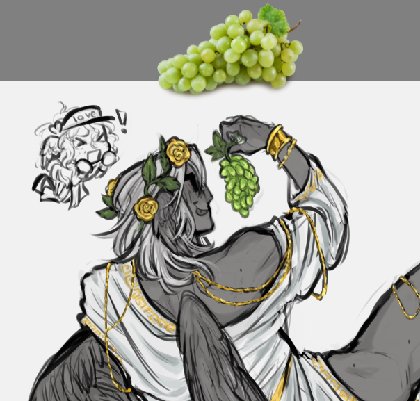 BlueberryHidi's tweet image. grapes. (spoiler for the small art)