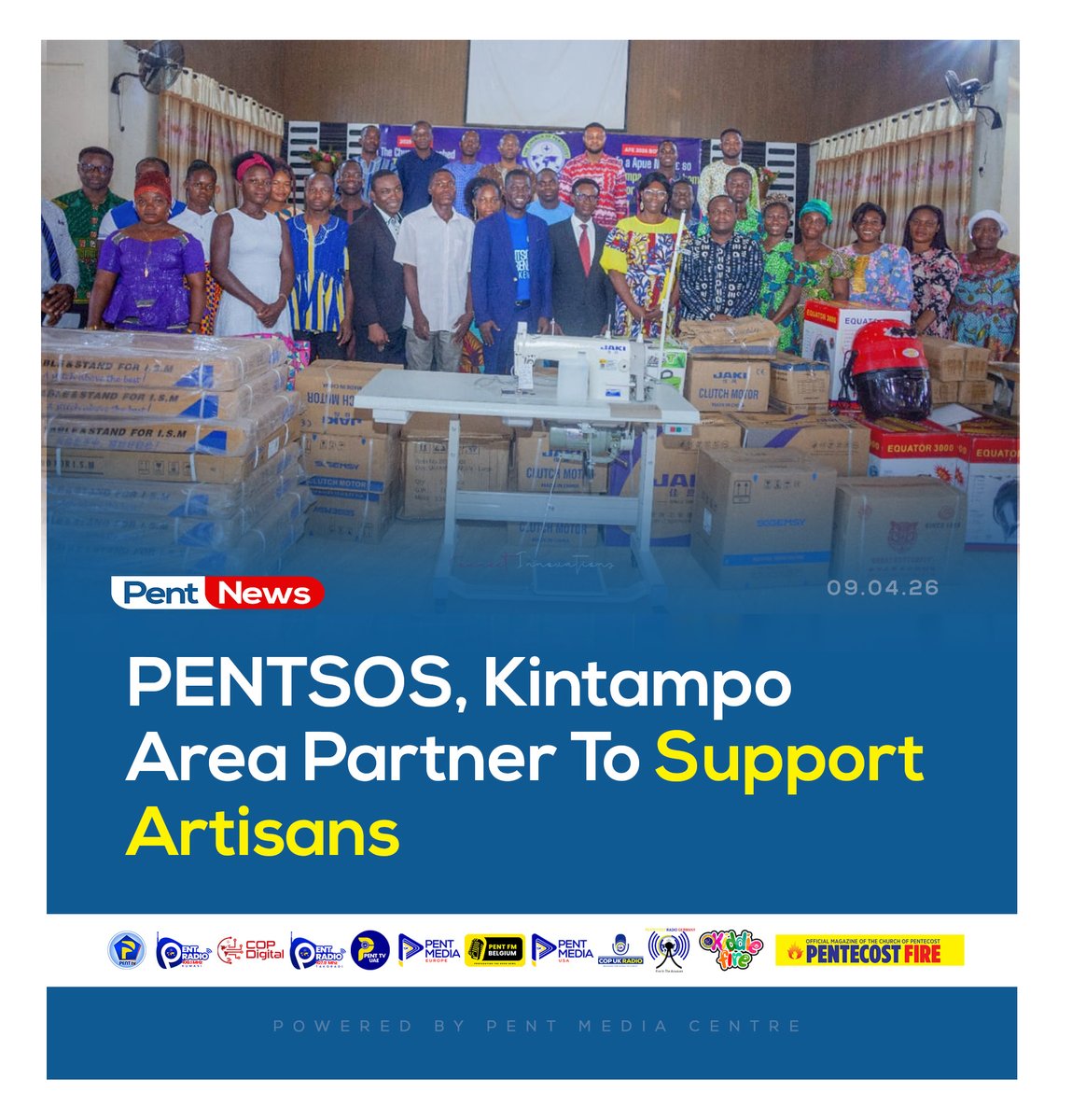 PentTvGh's tweet photo. PENTSOS' Graduate Apprenticeship Programme equips 16 Kintampo artisans with tools to start as master craftsmen.
🌐 | Read more: https://t.co/FWRzxTS0Sz
#craftsmen | #PENTSOS | #Penttvgh | #TransformingSociety | #PossessingTheNations https://t.co/58eHlZNne8