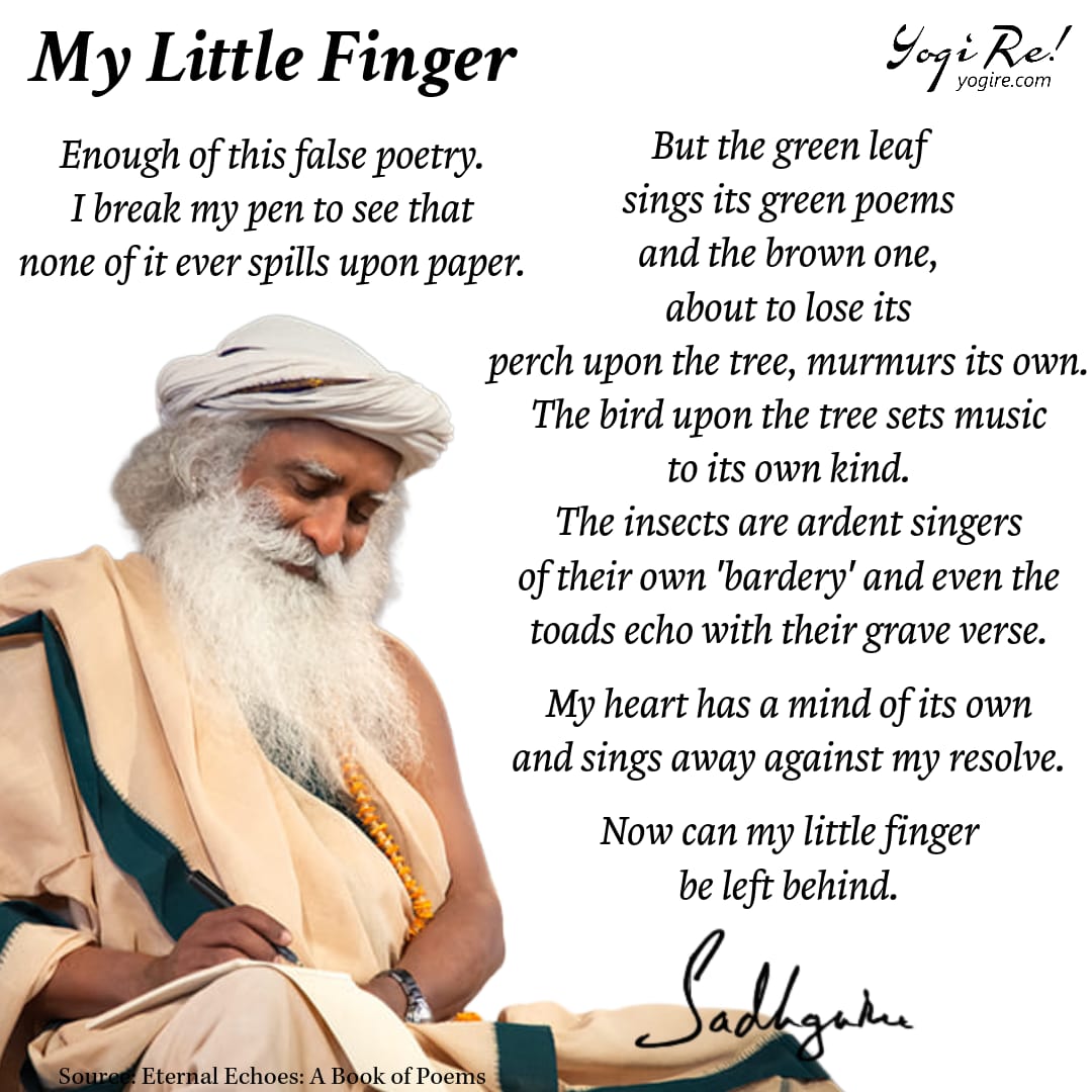 yogire_me's tweet image. Source: Eternal Echoes - A Book of Poems
‌
#Sadhguru #poetrylovers #poems #poetry #poem #poetrycommunity #poets