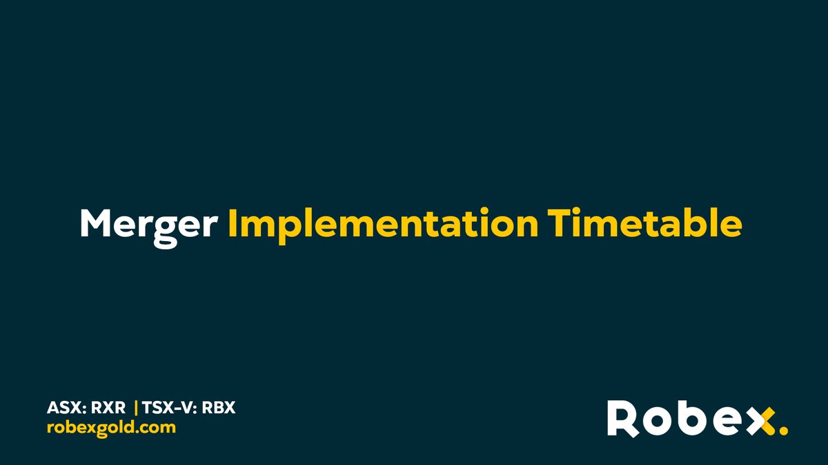 RobexGold's tweet photo. Robex Resources $RXR and @Predictive_PDI $PDI are pleased to provide the following implementation timetable for the merger between the two companies.

Read more in today's release: https://t.co/PYwTctHTfT https://t.co/lDpkXjFOlX