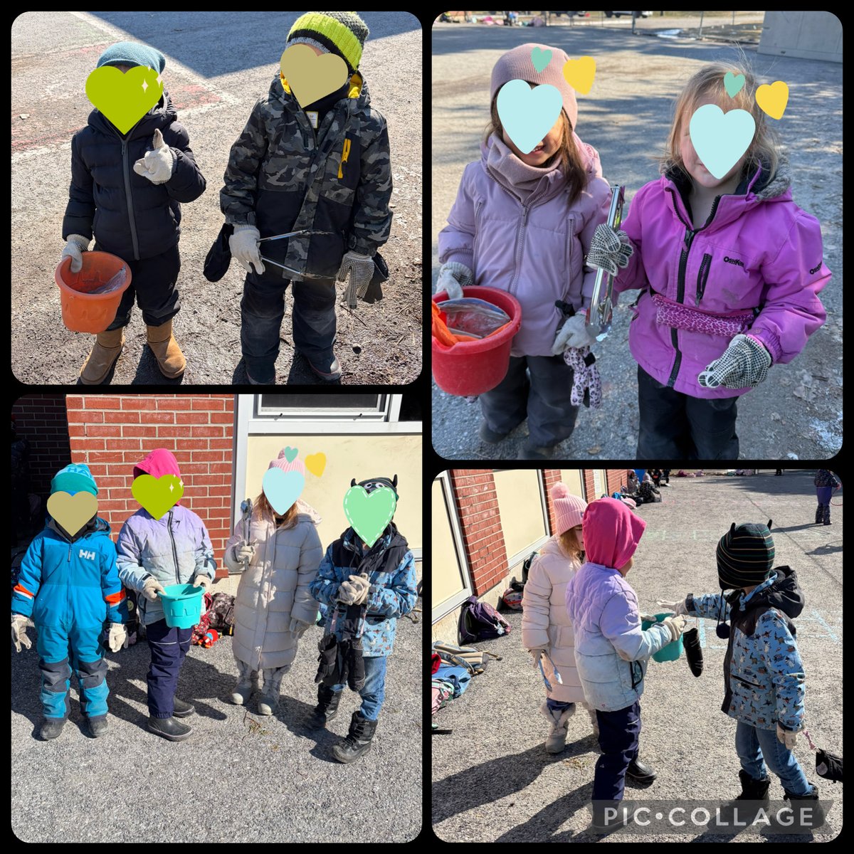 MsLisa4321's tweet photo. Our Kinders are proud stewards of the Earth! 🌍🧤 Armed with mitts, buckets, and tongs, they worked together to clean up our schoolyard.

Check out those hardworking smiles as they care for our outdoor classroom! ✨🗑️

#ocsbKinder #ocsbOutdoors https://t.co/lkGdiw5r8A
