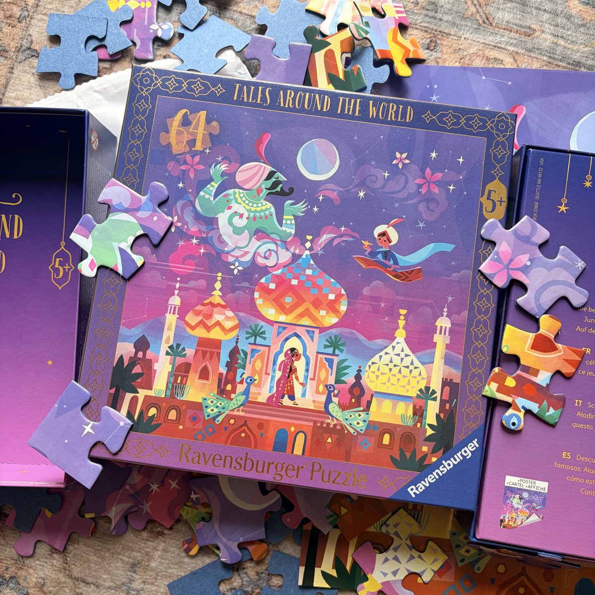choochoojoey's tweet photo. Here’s a #jigsaws #puzzle I did for @ravensburgerglobal awhile back. “The Thousand and One Nights” 64 pieces puzzle is now available on their site.
https://t.co/jeNkQj1OtY—12004207
This puzzle collection is inspired by the tales from the Arabian nights. https://t.co/3bAeqztLpd