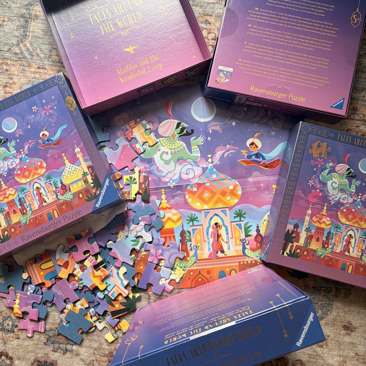 choochoojoey's tweet photo. Here’s a #jigsaws #puzzle I did for @ravensburgerglobal awhile back. “The Thousand and One Nights” 64 pieces puzzle is now available on their site.
https://t.co/jeNkQj1OtY—12004207
This puzzle collection is inspired by the tales from the Arabian nights. https://t.co/3bAeqztLpd