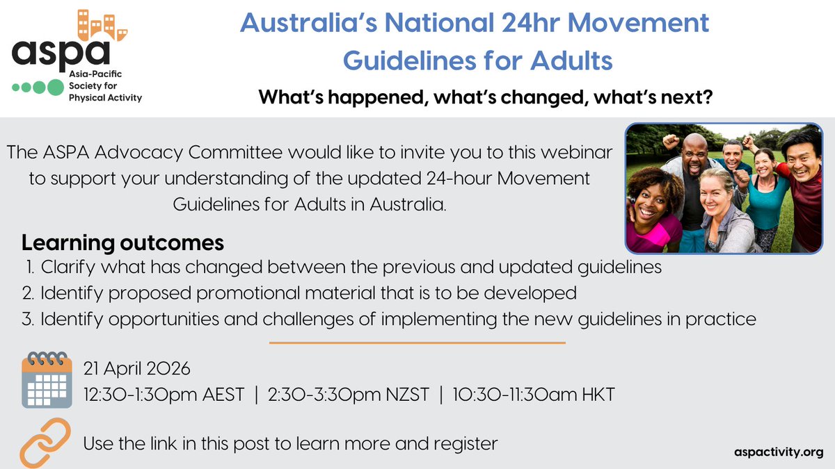 Asia-Pacific Society for Physical Activity tweet media