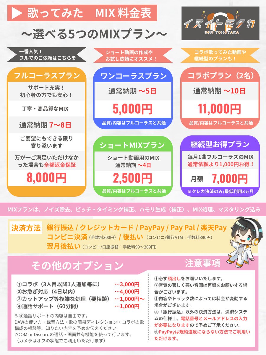 イヌイトモタカ@現在リピーター様のみMIX依頼受付中です⭕️ tweet media