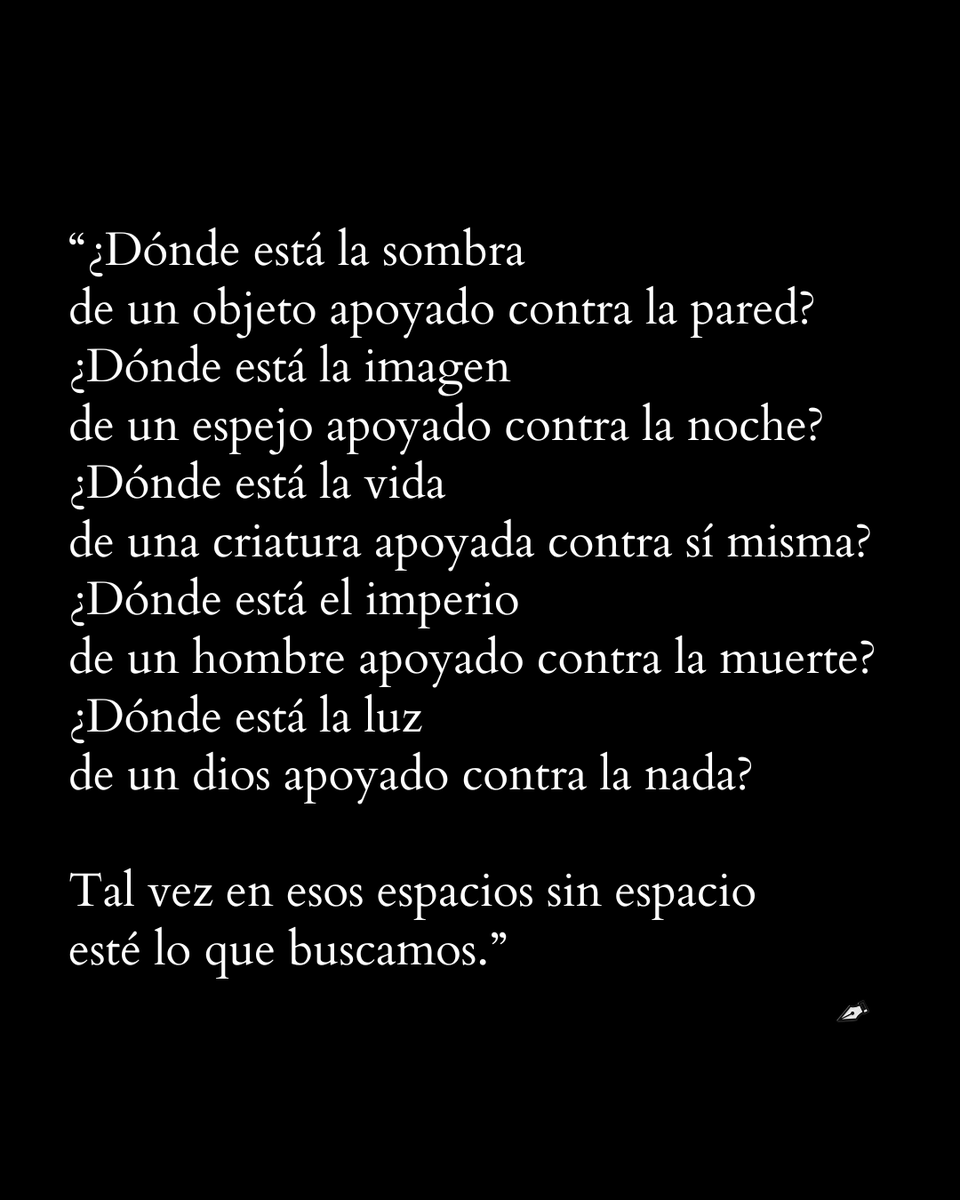 locagonia's tweet image. Roberto Juarroz | 1 (Octava)
[en «Poesía Vertical» 1984]
En: pth.bz/fEy6nyA
Post by @locagonia
#RobertoJuarroz  #PoesíaVertical #lugar 
#EscritoresMalditos #locagonia