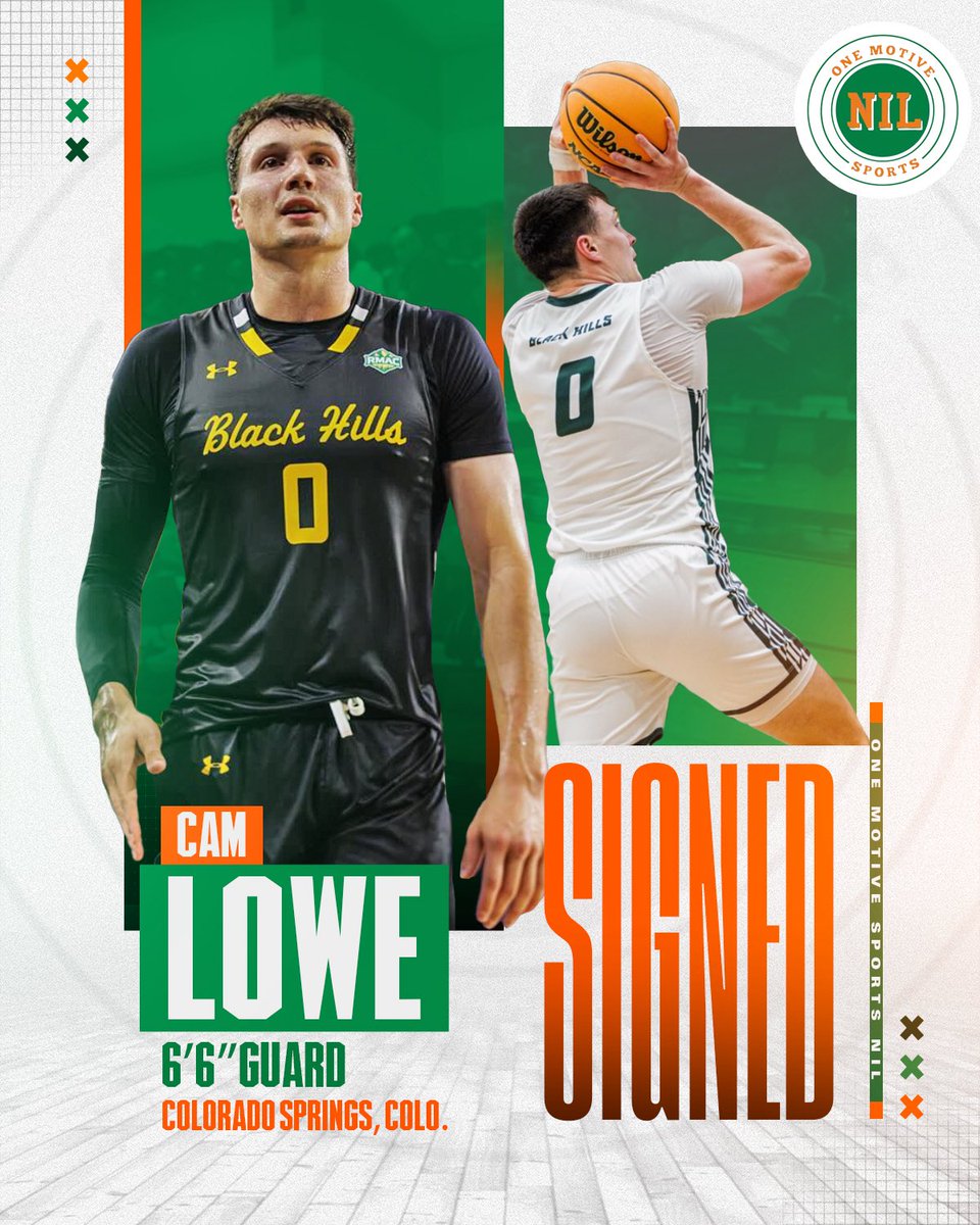 OMS_NIL's tweet photo. 🚨 OMS NIL CLIENT SIGNING 🚨

Welcome Cam Lowe to the OMS family 🤝

6’6” guard out of Black Hills State 17.5 PPG, 6.3 RPG, 2.7 APG, 42% 3PT.

RMAC Player of the Year, DII All-American, and one of the top players in the country.

In the portal and ready for the next step 📈 #OMS https://t.co/asX9i5tIPn