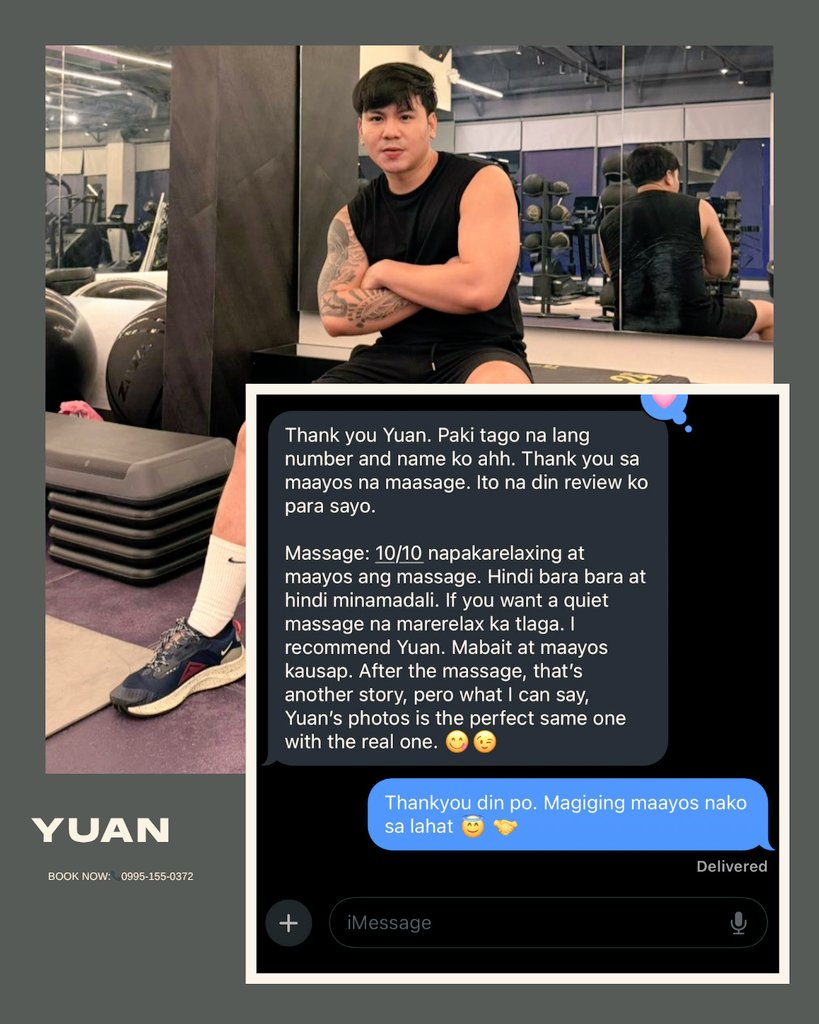 tranquil_s36130's tweet photo. 10/10 service, no "bara-bara" here. 📈
If you need a quiet, relaxing escape, Yuan at Tranquil Wellness Spa is the one to book. The reviews don't lie—the photos match the real deal! 📸✨
#WellnessPH #Relaxation #ManilaSpa https://t.co/DrhxGDNQ74