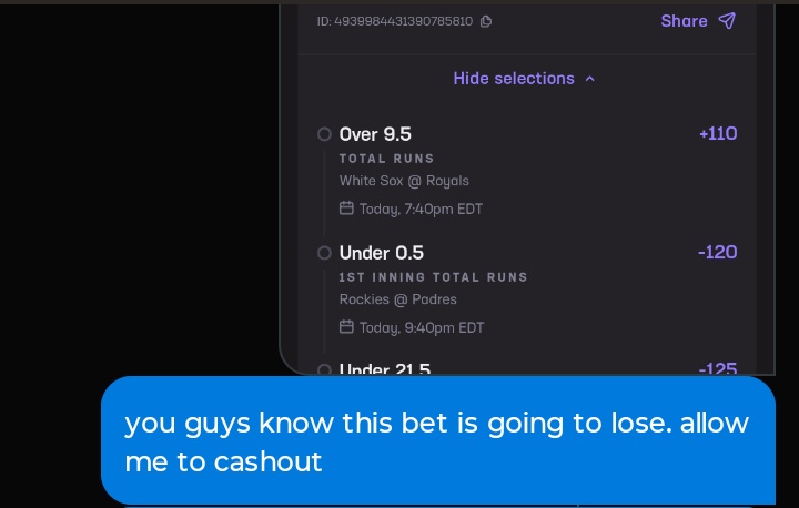 JeremyGree50973's tweet image. As expected.
They knew it was going under…
so cashout was never an option — even 2 hours before first pitch.
First leg gone.
Trapped. No exits.
3 innings… 0 runs 🎭
@HardRockBet 🚩 #Rigged