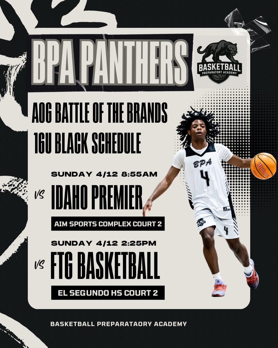 bpapanthers_'s tweet photo. AOG Battle of the Brands - 16U Schedule 🎥🏀🍿

@aog_events @RyanSilver1 @gerryfreitas @pollonpreps @Coach_Ash_ @JamalSlo https://t.co/EFaEh0w9fO