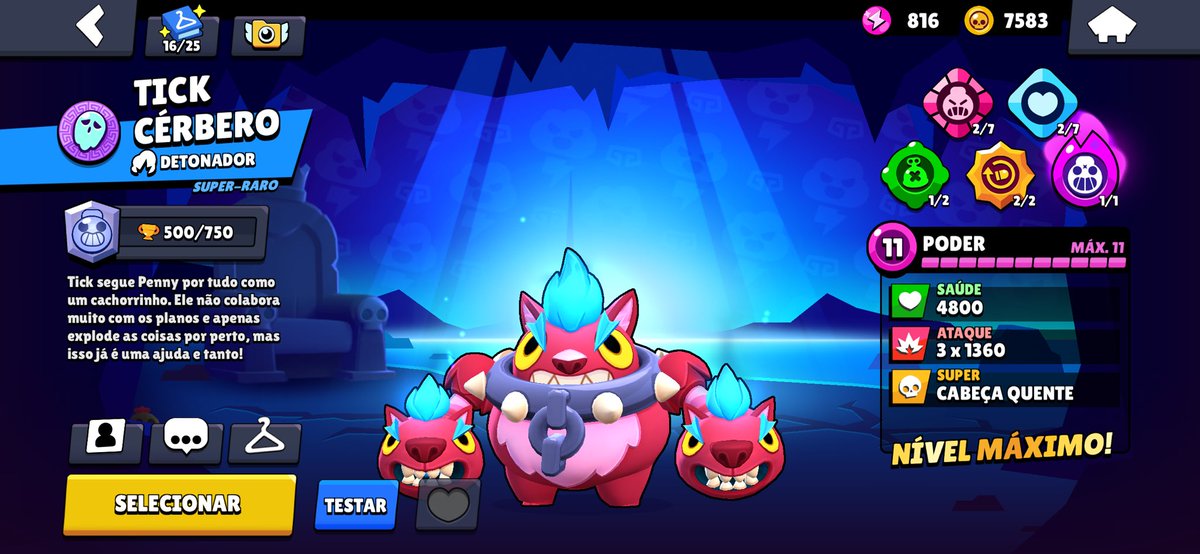 alinebza's tweet photo. Visual novo do Tick Cérbero #BrawlStars @BrawlStars https://t.co/cP9rERoHSl