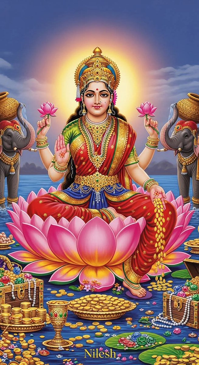 माँ वहाँ नहीं बसतीं जहाँ सिर्फ तिजोरियाँ भारी हों, माँ तो वहाँ बसती हैं जहाँ:

✅ वाणी में मधुरता हो 🗣️
✅ नियत में ईमानदारी हो 💎
✅ और मेहनत में निरंतरता हो 💪

सच्ची समृद्धि का अर्थ केवल बैंक बैलेंस नहीं, बल्कि मन की शांति है। 🌸✨

जय श्री लक्ष्मी माता 🙏🏻
