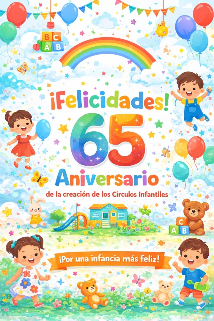 65  años cumplen este 10 de abril los círculos infantiles en Cuba. Seis décadas se celebran de aquella idea del Comandante en Jefe Fidel Castro e impulsada  por  Vilma Espín, presidenta de la  (FMC), que permitió atender a los niños desde edades tempranas  #Camagüey  #CubaMined