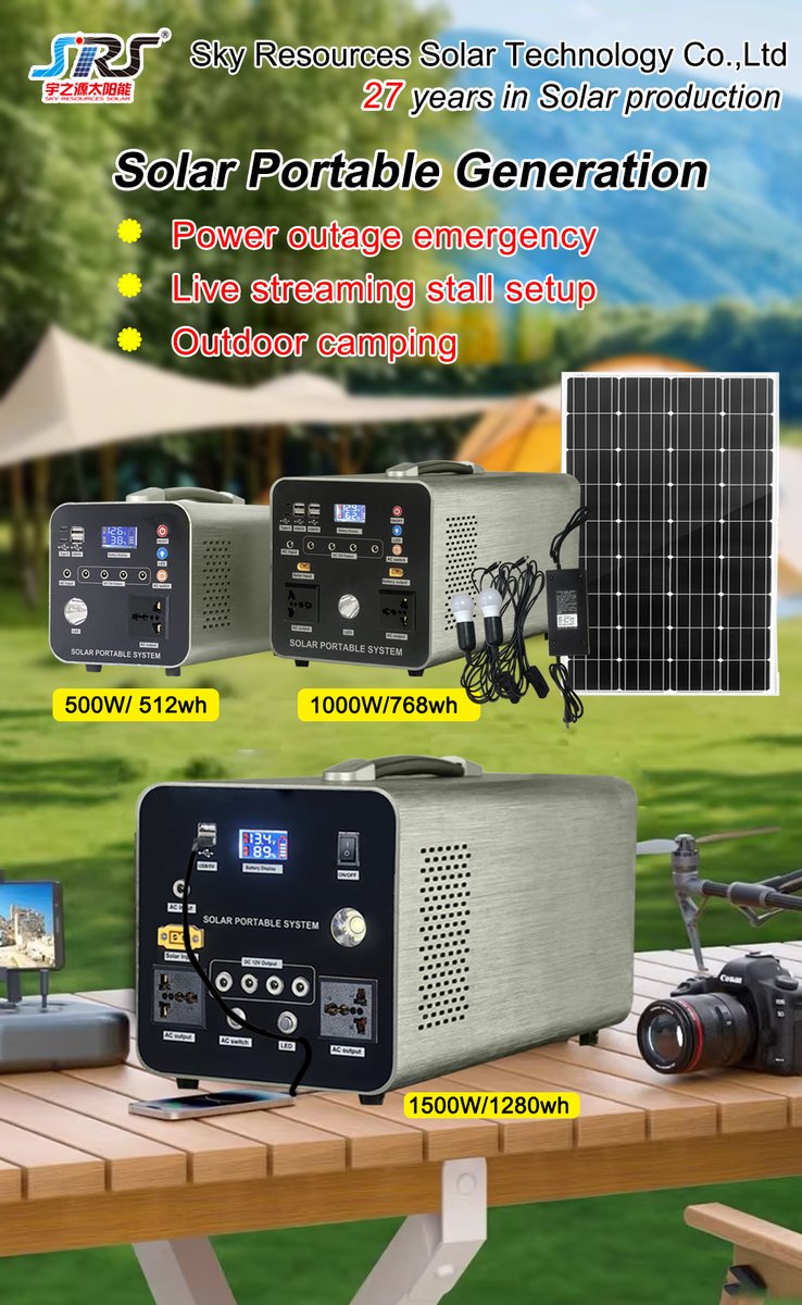 solar_sky's tweet photo. Outdoor solar system 220V large capacity household portable high-power RV camping live broadcast stall self driving tour special vehicle emergency power outage.
WhatsApp/ Wechat/ Tell:
Jerry: +86  18680194652
Kitty: +86 18676039824
Jimy: +86 13823920167
https://t.co/Sg5cnsd4tK https://t.co/oLZFtsTev3