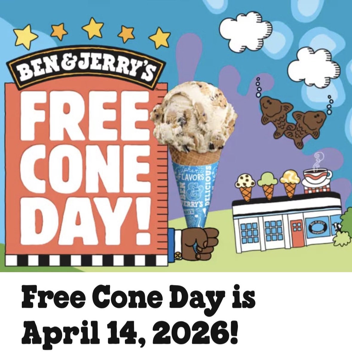 GlitchedDeals's tweet image. FREE BEN &amp;amp; JERRY'S ICE CREAM

Ben &amp;amp; Jerry's is giving away FREE ice cream

Valid on April 14th from 12 PM – 8 PM local time

No purchase necessary, simply walk in the store and get a free cone