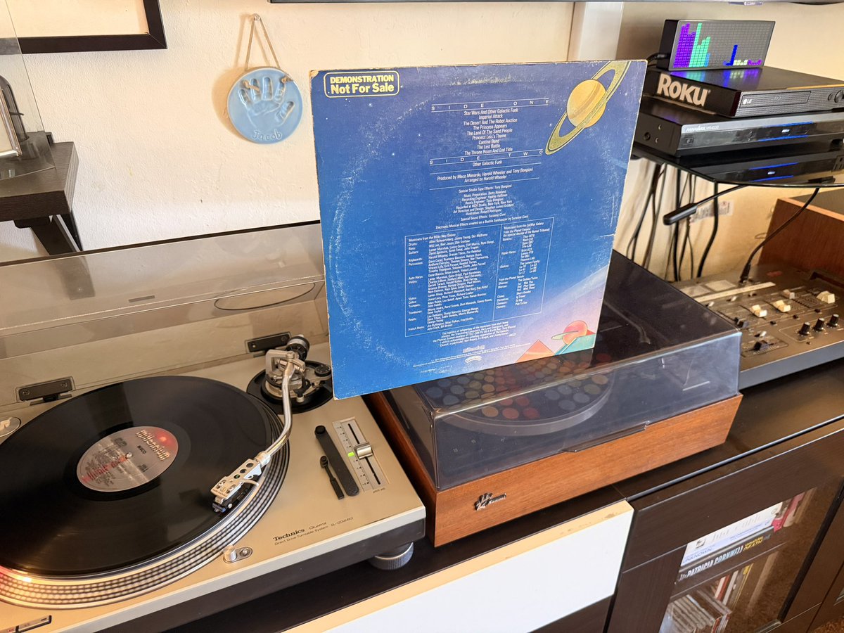 MrSaratoga's tweet image. First play on a brand new Jico SAS/S N97xE, a crowd favorite and one of mine as well:

Star Wars &amp;amp; Other Galactic Funk
Meco 

Millenium MND 20604
DJ promotional pressing
1977

Produced by Meco Monardo, Tony Bongiovi, Harold Wheeler

#meco #starwars #nowplaying #recordcollecting