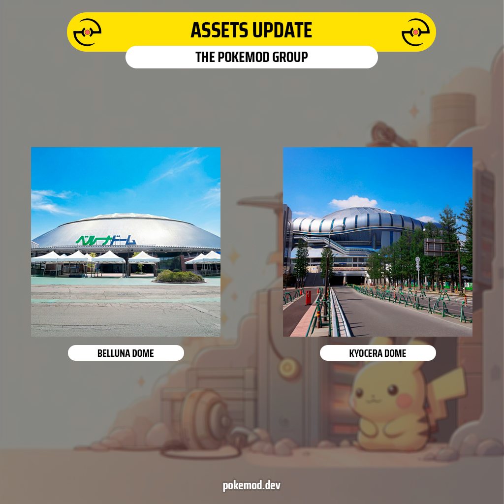 thepokemodgroup's tweet image. Are you collecting all the Location Backgrounds? 

Two more backgrounds have been added for the NPB, this time for the Belluna Dome and the Kyocera Dome

pokemod.dev
#Datamine #PokemonGO