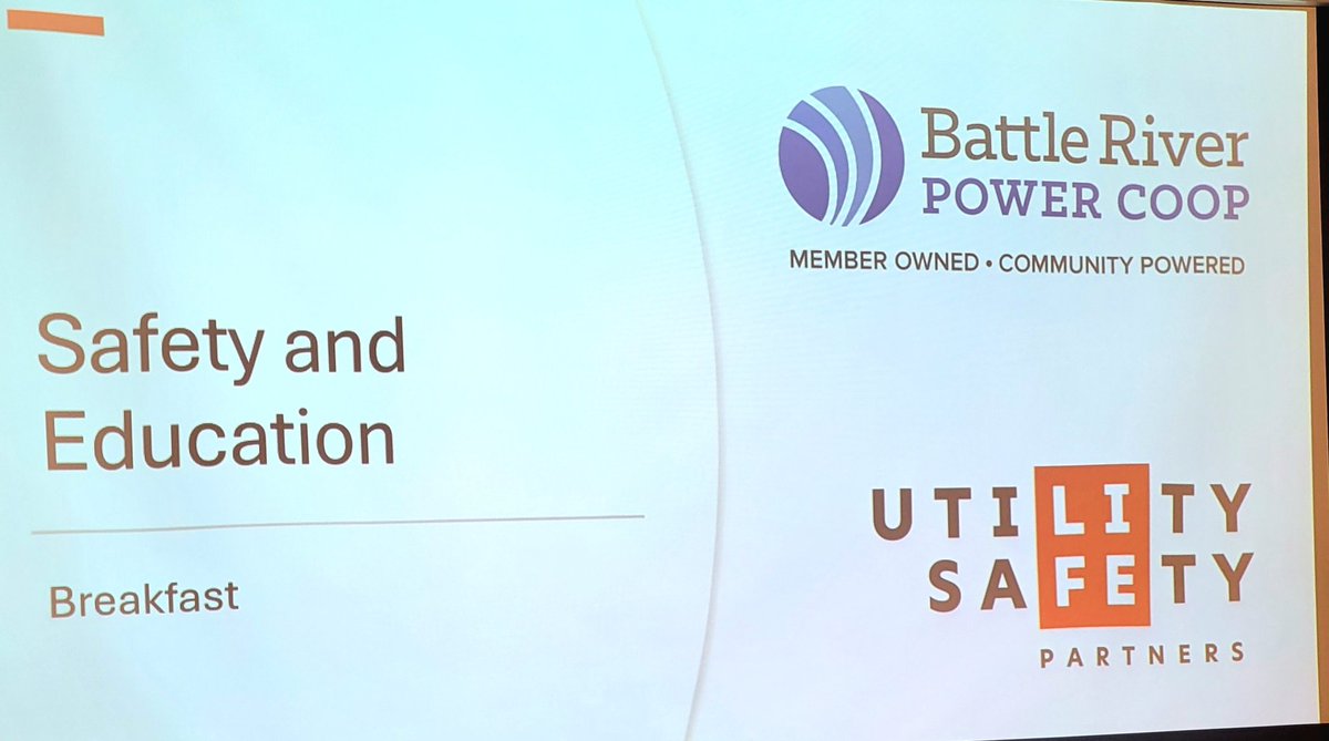 DigSafeCentrlAB's tweet photo. Terrific Safety and Education Breakfast hosted by @BRPowerCoop and @Utility_Safety Partners in @CityofCamrose. Informative presentations and discussion.#WheresTheLine #ClickBeforeYouDig #LookUpAndLive #KnowWhatsBelow https://t.co/ndqrHuyGB6