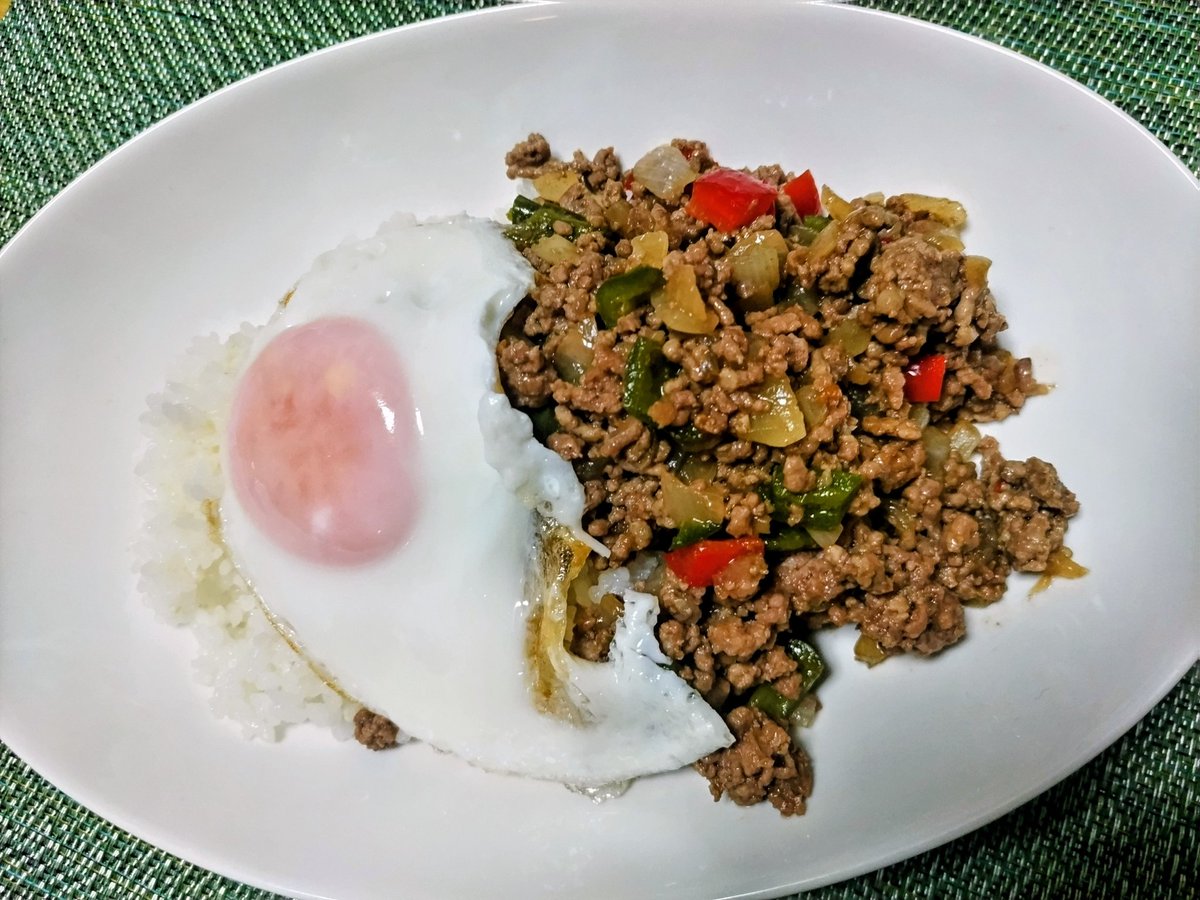 昨日は奥さんの誕生日だったので好物のガパオライスを作りました。

#キッチンヤチャマ