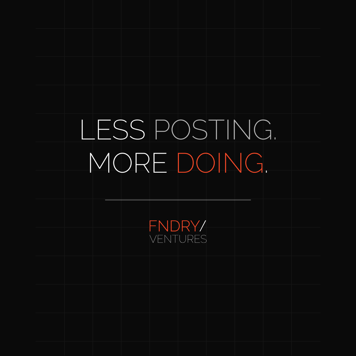 fndryventures's tweet photo. We launched. Then went quiet. 

Not because nothing happened. Because everything did. 

Rooms with founders. Work being done. Less posting. More doing. 

First piece from us - why the sequence matters more than the speed: https://t.co/uqlc4rplYo https://t.co/bo9jxnUYe2