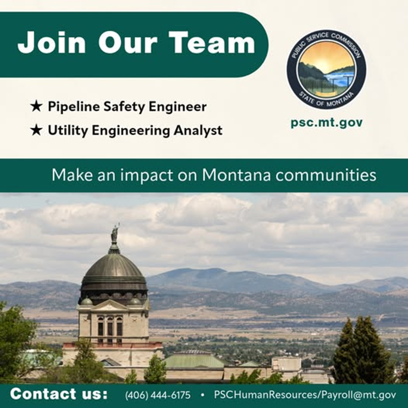 MT_PSC's tweet image. Ready to take the next step in your career? We’re seeking driven, results-focused individuals to join our growing team and make a real impact.
Apply here
Pipeline Safety Engineer: tinyurl.com/3j678vcr
Utility Engineering Analyst: tinyurl.com/mduabxra
#mtnews #mtpol #JobHunt