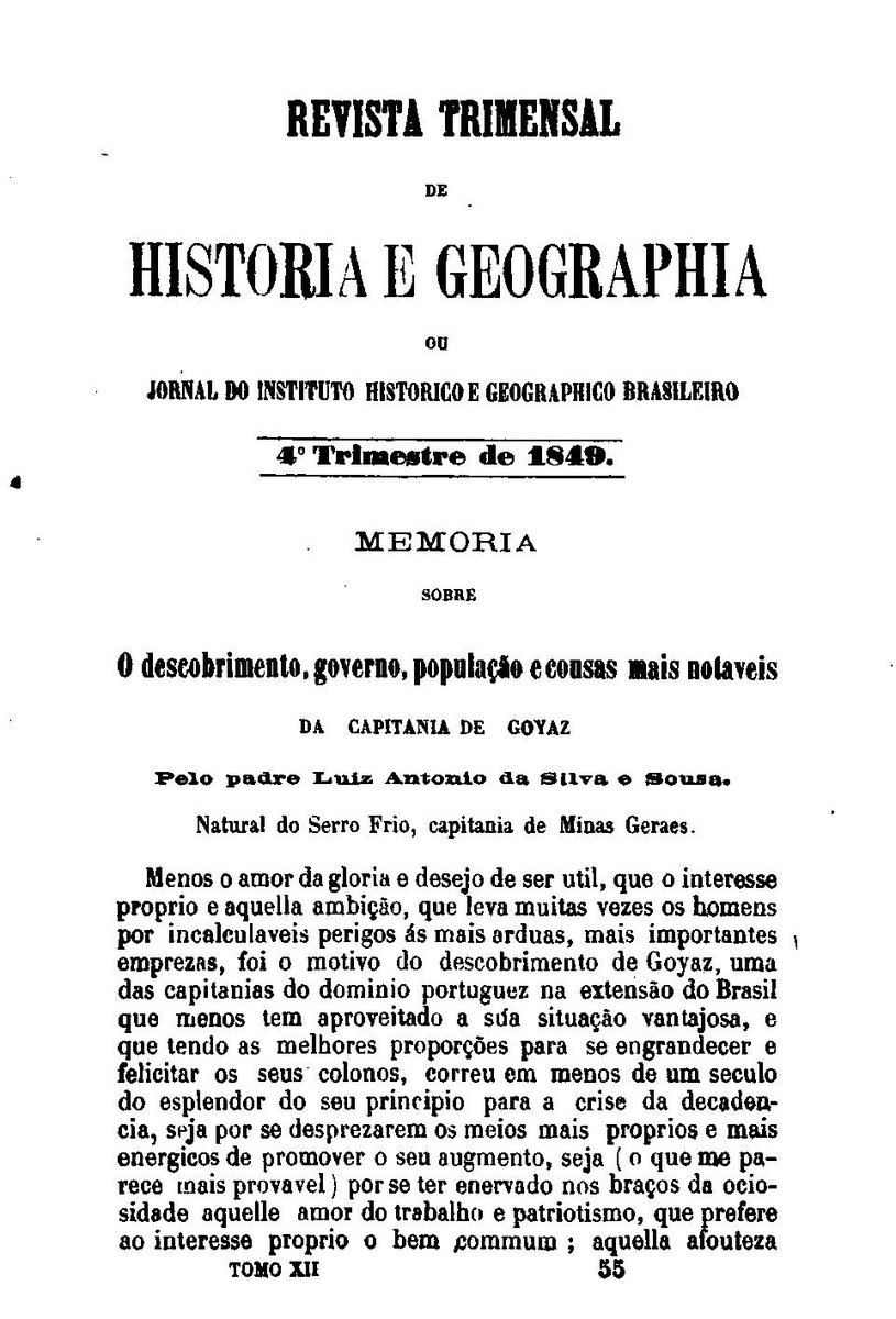 goyaz's tweet photo. Memoria sobre o descobrimento, governo, população, e cousas mais notaveis da Capitania de Goyaz (Sousa 1849); https://t.co/5p3RGW5rHm https://t.co/Gc5JsFIhkW