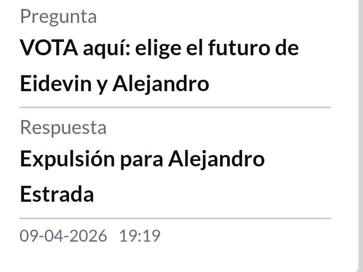 manuelbohorque4's tweet photo. Mi último voto para que Alejandro esté bien en su casa, el no está para ese nivel de estres #LaCasaDeLosFamososCol3 https://t.co/iJUzd6u61M