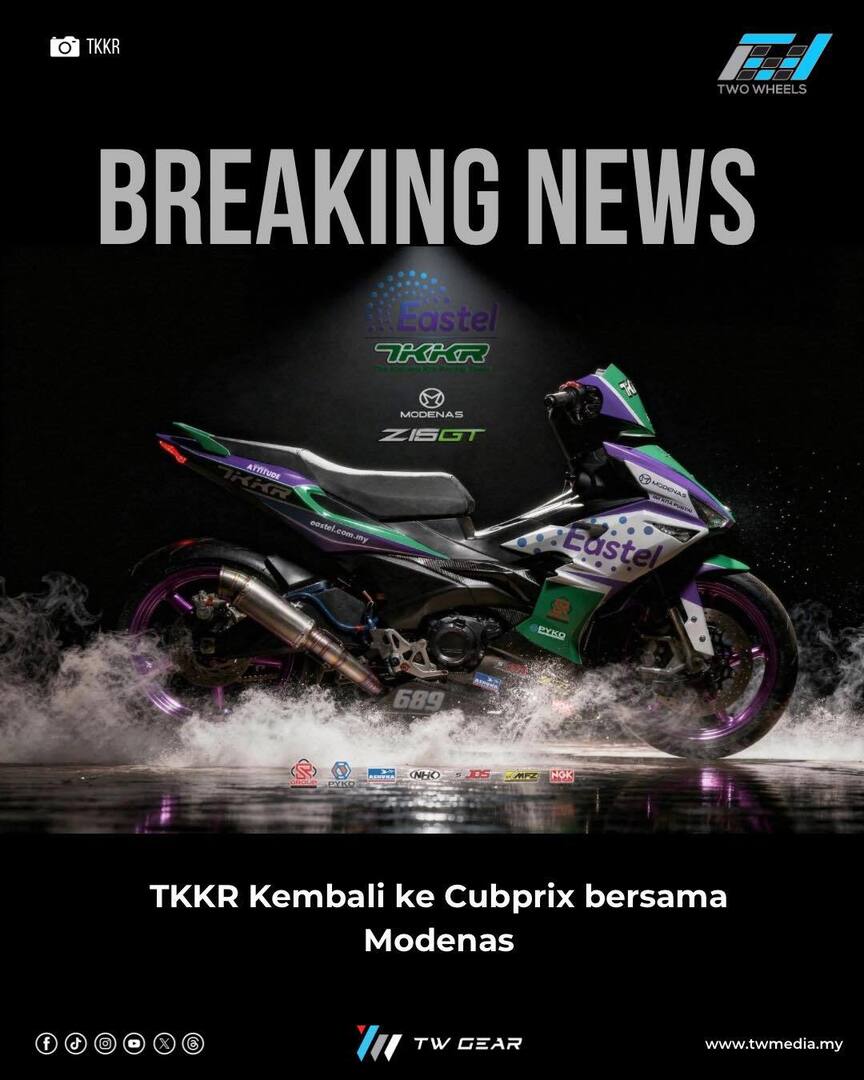 Pasukan yang tidak asing lagi dalam kancah perlumbaan tempatan, TKKR, kembali mewarnai saingan Malaysian Cub Prix dengan pendekatan baharu apabila menjalinkan kerjasama bersama Modenas.

Bagi musim ini, Eastel TKKR Racing Team bakal bersaing dalam katego… instagr.am/p/DW7omVdkwV_/