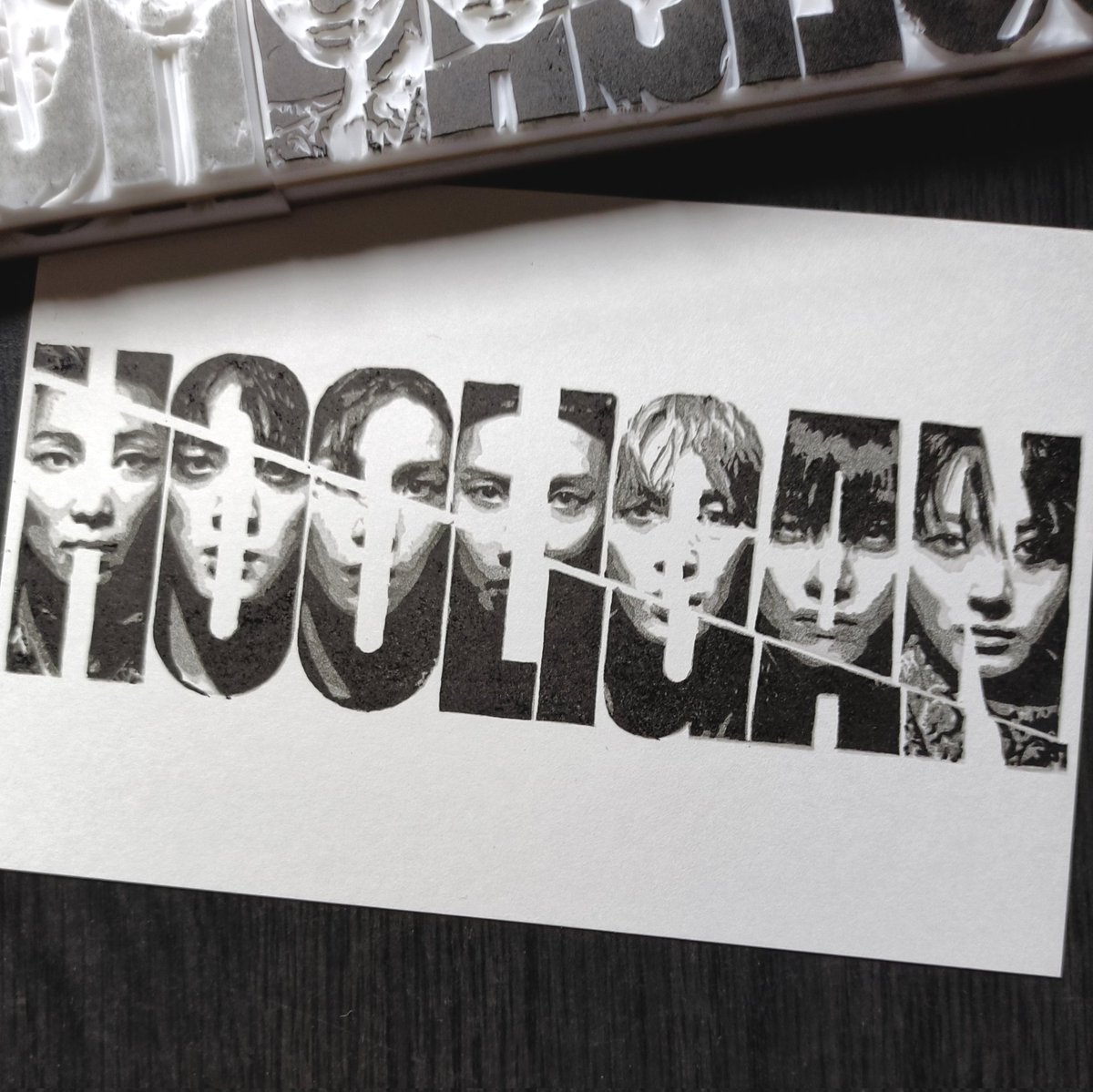Hooliganのロゴとバンタンを彫ってみました😁
#消しゴムはんこ #eraserstamp #지우개도장 #btsfanart #bts