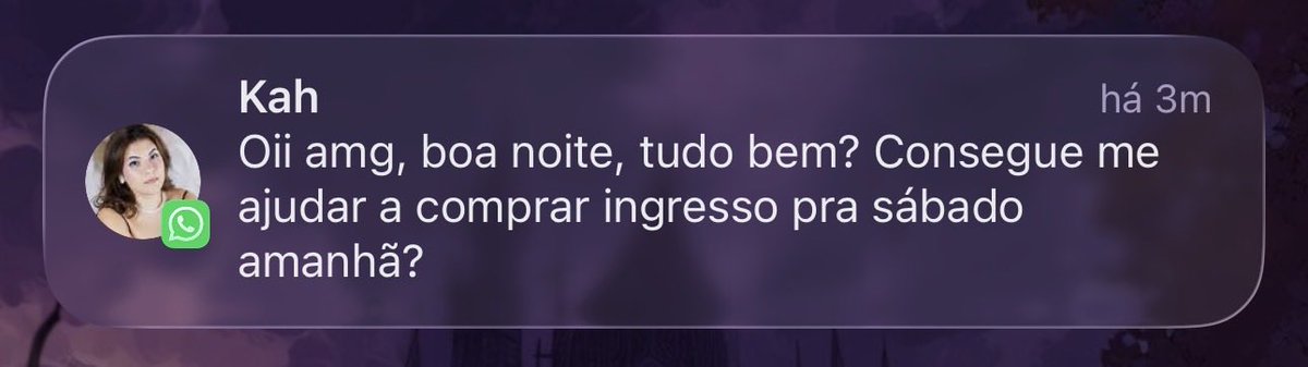 virei a deusa dos ingressos ksksksksk