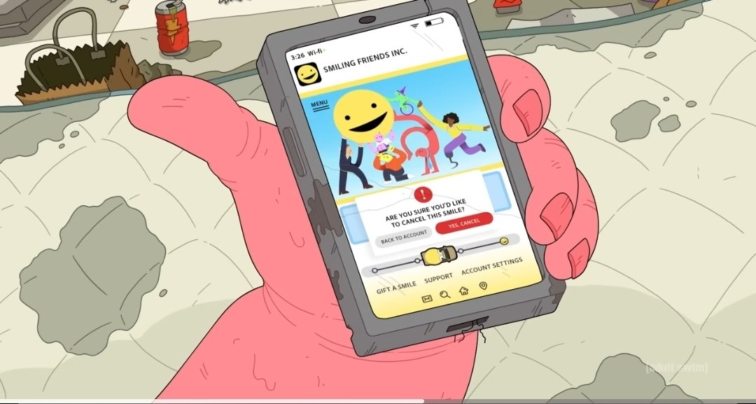 AnimeSerbia's tweet photo. Im watching the smiling friends trailer and oh my fucking god whatta deep cut https://t.co/0LMS29sfS2