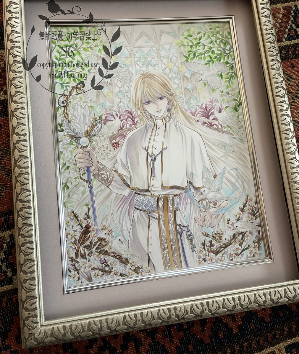 シュミレーター使って額とマット数日悩んでやっと決めました🫶
写真ではわかりづらいですが…
スエードネイビーのマットとラベンダー色のマットです！
使ってみたかったので機会があって嬉しいです💕