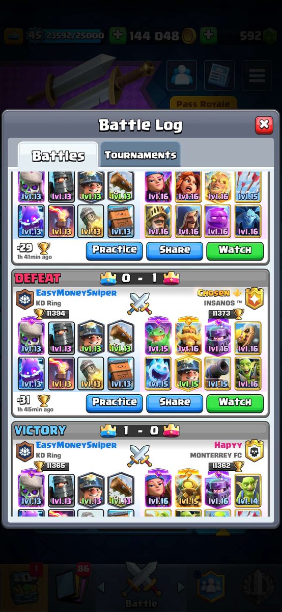 NateJfl's tweet image. I've been streaming trophy road at 11k trophies with level 13 cards for around almost a week now and I would just like to say this is harder than top ladder

If you are a casual who plays at this range or even worse F2P, I understand the pain, over leveled decks and they BM 😂🤡
