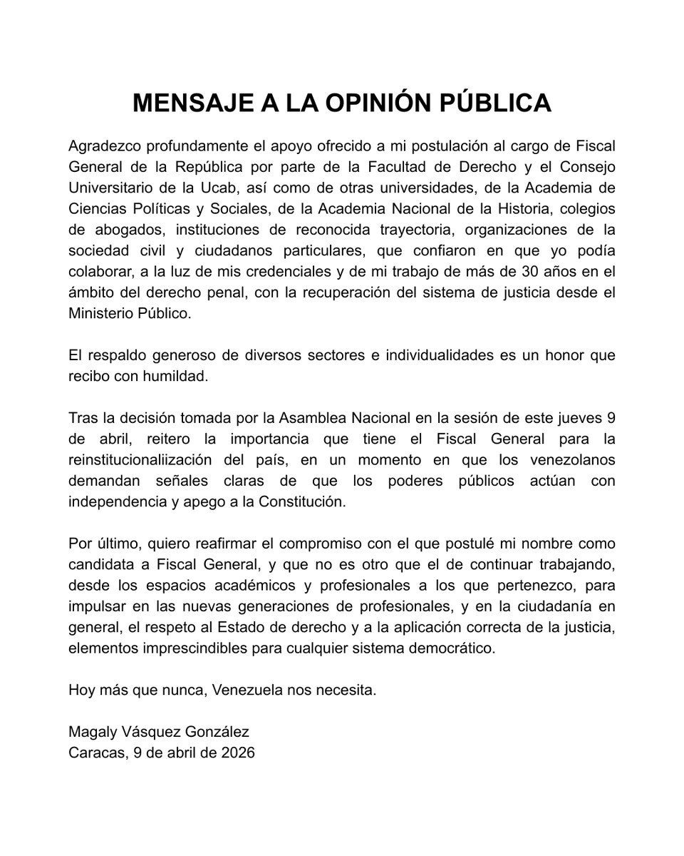 Magaly Vásquez tweet media