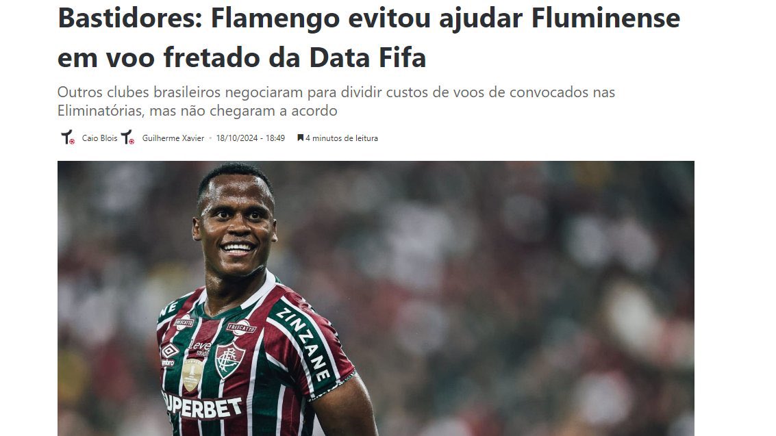 "a pedido dos dois clubes"

Larguei de mão. 

Diretoria frouxa do caralho, abriu as pernas pro Flamengo.