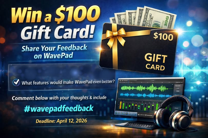 NCHSoftwareDE's tweet image. Ideen für neue #WavePad Features?
Teile dein Feedback in der Gruppe:
 facebook.com/groups/wavepad…
Für das $100 Gift Card #giveaway:
Mitglied sein, in der Gruppe kommentieren, Hashtag im Post nutzen
Jetzt mitmachen und #Ideen einbringen