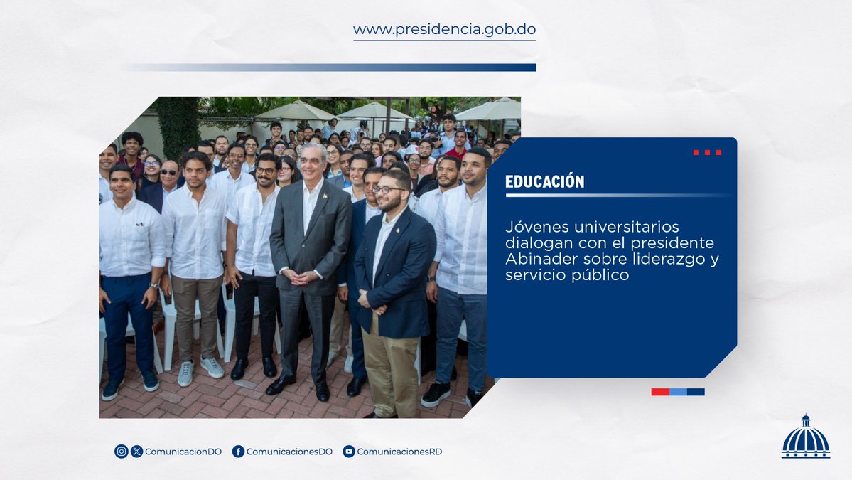 Comunicaciondo's tweet image. Estudiantes de la @PUCMM participaron en el encuentro “Café Político” con el presidente @LuisAbinader, donde abordaron temas de educación, liderazgo y desarrollo.

Más información 👉🏼 presidencia.gob.do/noticias/presi…

#Educación #ComunicacionesDO