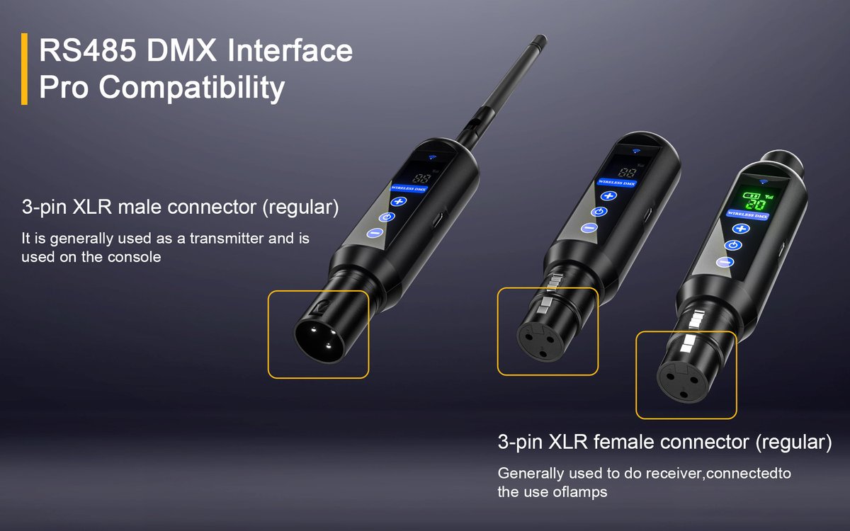 SHEHDS_Stage's tweet image. [Professional-Grade Wireless DMX Transceiver System] The stability you need speaks for itself:
✅600m long-distance coverage
✅126-channel anti-interference
✅ 20 IDs
✅ 23dBm ±94dBm
✅ WDT automatic restart 
✅ Plug and play 
#DJLife #LiveEvent #OutdoorStage #WirelessDMX #SHEHDS