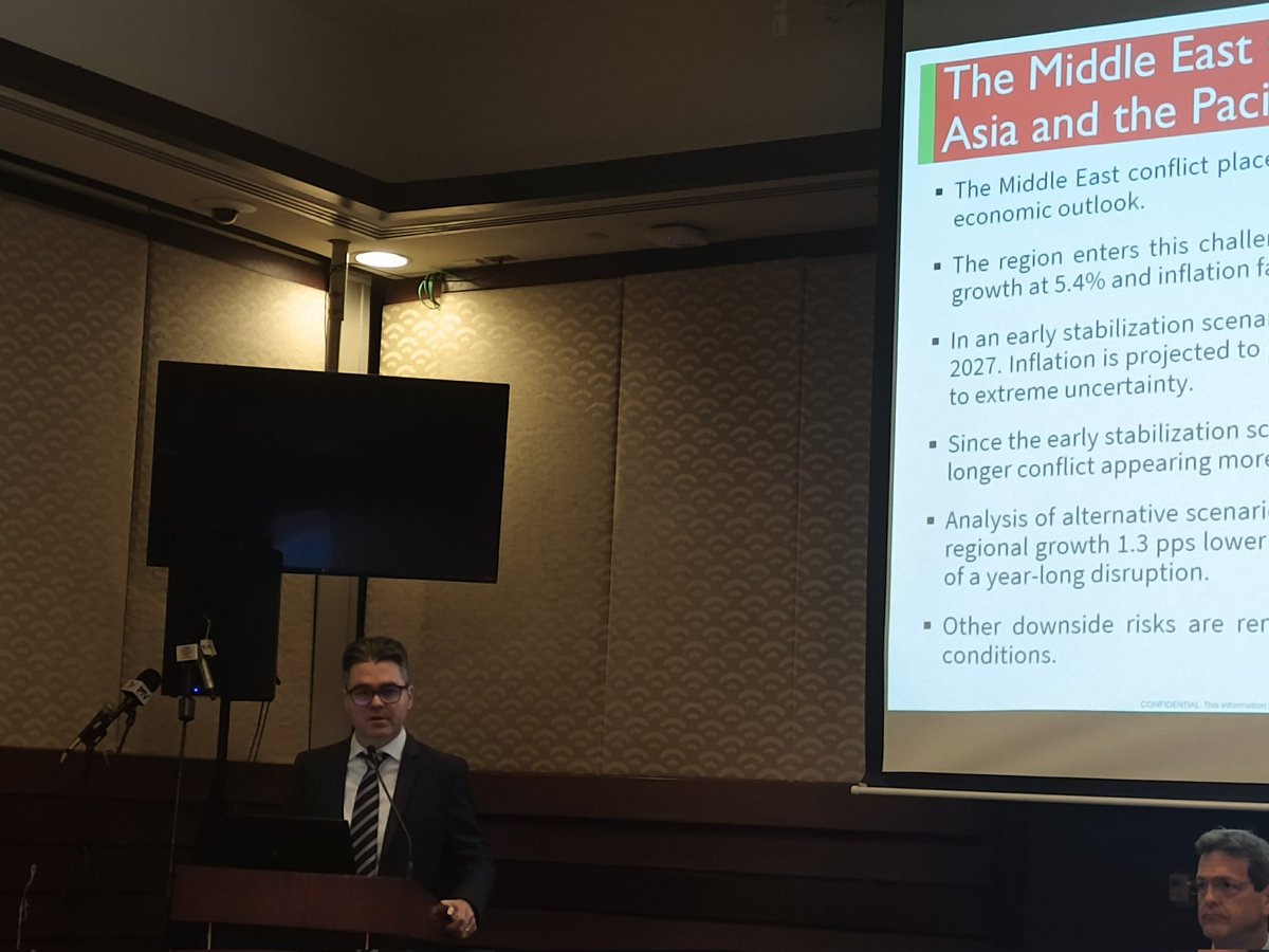 leigons20's tweet photo. Happening now: Asian Development Bank Senior Economist Jaqueson Galimberti discusses the impact of the Middle East conflict to Asia and the Pacific's growth prospects. @pnagovph https://t.co/iCk5d5dzEB