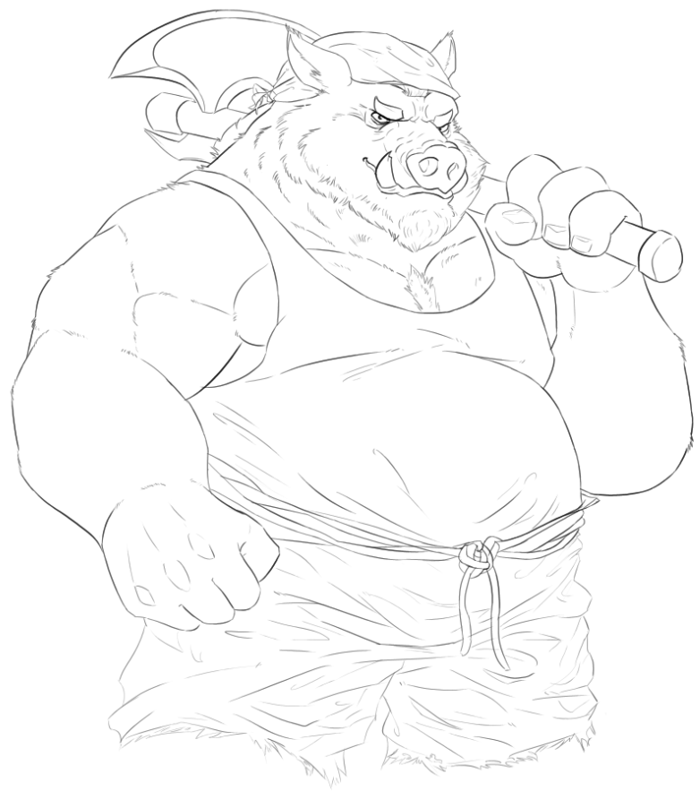 Riek is a bit of a brute, but a nice guy.
#illustration #furry #furryart #boar #SOBATX