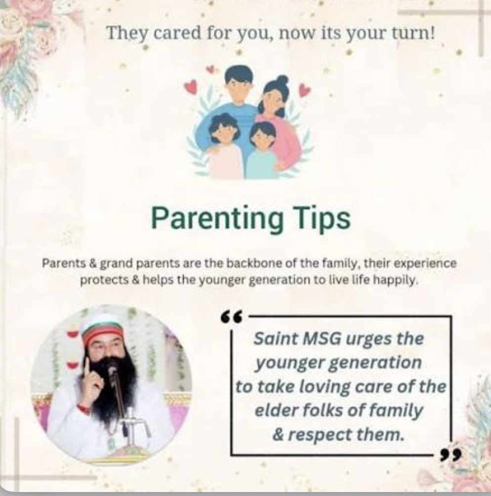 A child’s journey begins before birth. A mother’s thoughts and environment shape the baby’s early values. With positivity and spiritual learning, #WiseParenting begins early—just as taught by Saint Gurmeet Ram Rahim Ji, where strong values build a brighter future.