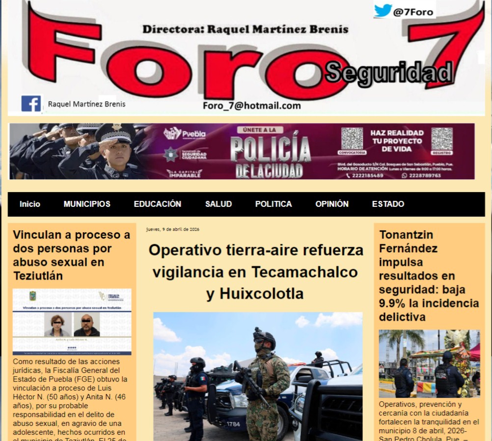 Operativo tierra-aire refuerza vigilancia en Tecamachalco y Huixcolotla
foro7enlaseguridadpublica.blogspot.com/2026/04/operat…