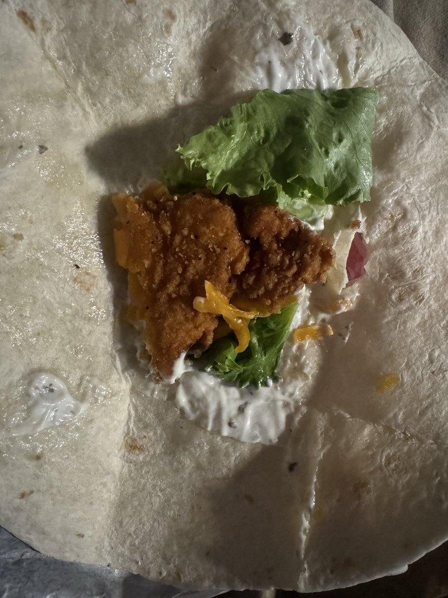 alpha_fights's tweet photo. @WendysCanada @Wendys 
Yo Wendy’s wtf is this how you giving me a wrap like this ?😭 https://t.co/npdYGGulwr