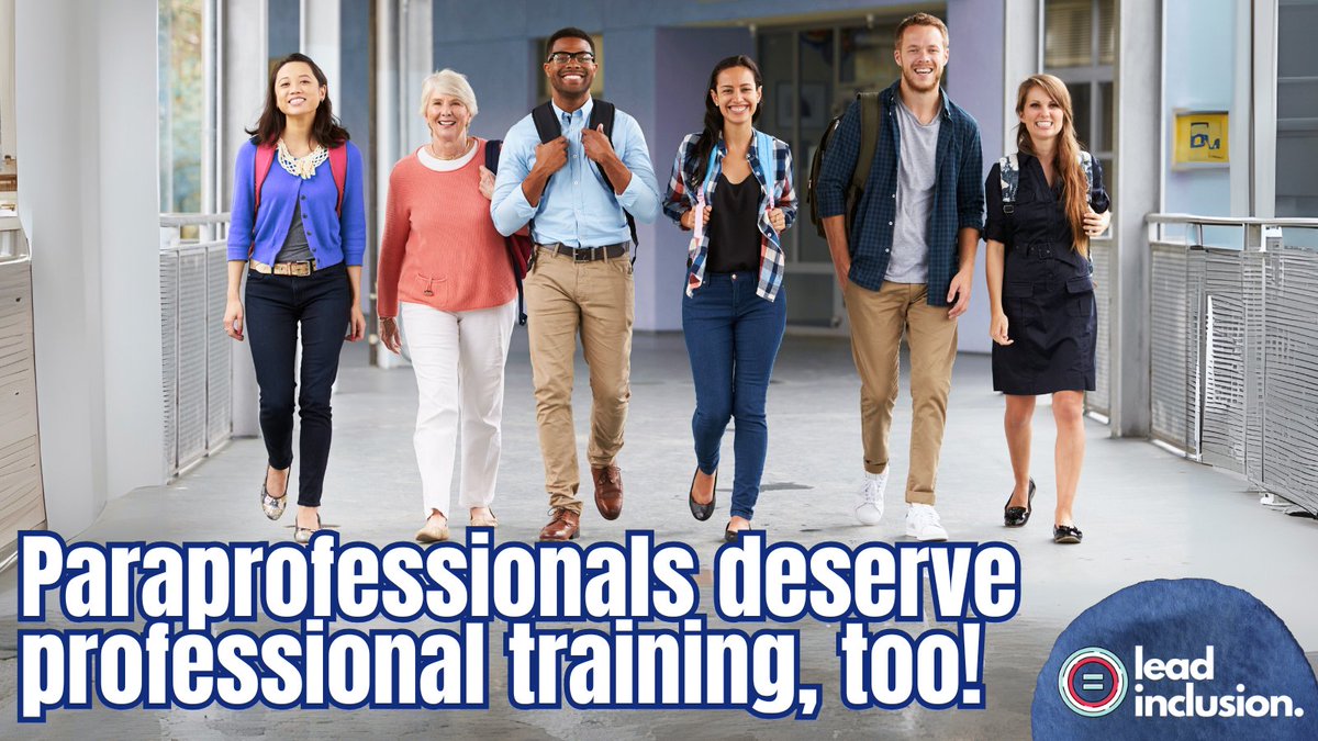 leeannjung's tweet image. 💼 We rest a lot of responsibility on the shoulders of #paraprofessionals but rarely include them in professional development opportunities. This is worth the effort to change.  #LeadInclusion #EdLeaders #Teachers #UDL #TeacherTwitter